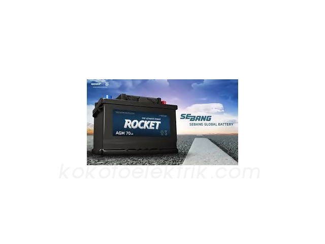 ROC-AGM70L3 AKÜ 12V 70A START STOP      AGM ROCKET AGM70L3   277X175X190 
