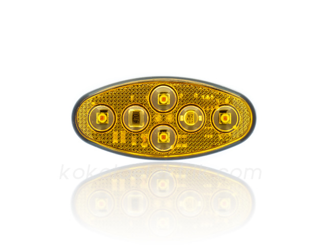 SANEL-SBE12Y6 LEDLİ AYDINLATMA LAMBA 12V 6 LEDLİ ELİPS AYDINLATMA SARI 