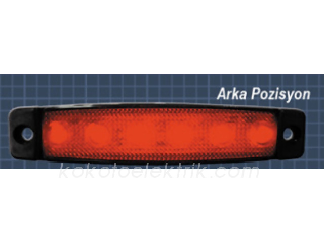 SANEL-SBB12R6 PARMAK LAMBA LEDLİ YAN LAMBA 12V KIRMIZI   