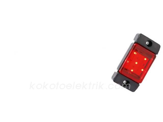 SIM-L0067K12 MİNİ KARE LAMBA KIRMIZI 2 LEDLİ 12V           3105LK 