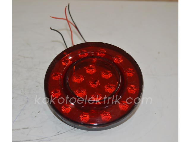 SIM-L0070K STOP LAMBA  NEOPLAN YUVARLAK 18 LEDLİ  KIRMIZI 24V          3245LK 