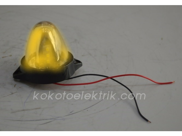 SIM-L0055S12 YUMURTA LAMBA 12 LEDLİ KÜÇÜK 12V  SARI 