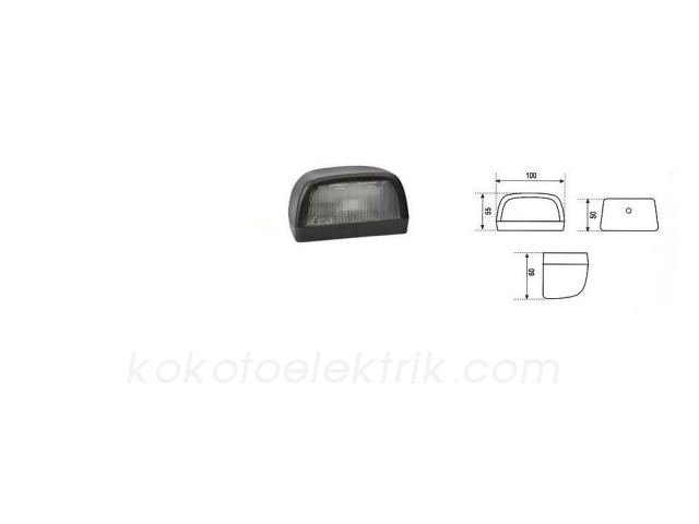 STP-06006 PLAKA LAMBASI ÜNİVERSAL FORD P100   SİYAH   STOPPLAS 
