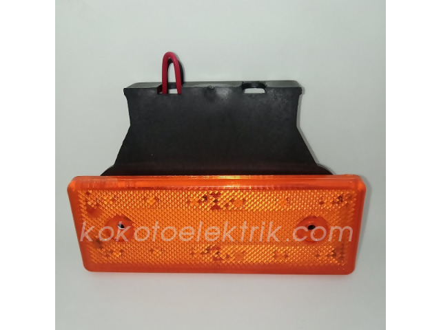 TAS-008S12 SİDE MARKER LAMBA     DÜZ  SARI 12V 12 LEDLİ   