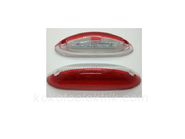 TAS-050KB24 TAMPON İZ LAMBA LEDLİ KIRMIZI BEYAZ  OP3121L24     TAS050 