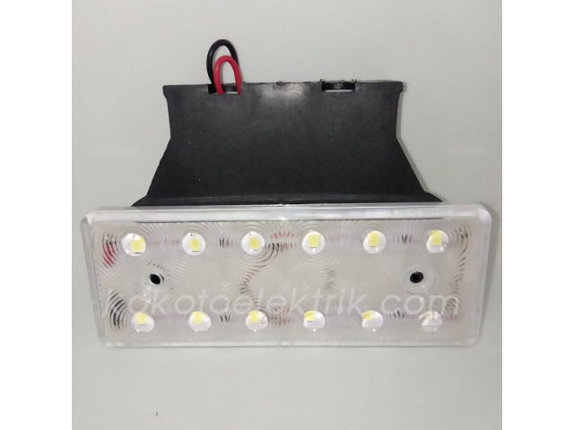 TAS-008B12 SİDE MARKER LAMBA     DÜZ  BEYAZ 12V 12 LEDLİ   