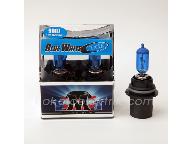 TMT-9007B 12V 9007 HB5   AMPUL 100W BEYAZ IŞIK 5000K  TMT 