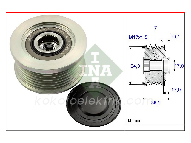 VAL-588069 KASNAK RULMANLI 535017710 RUV56831 F552386 NİSSAN NAVARA -23151EB301   BRD INA2125771 