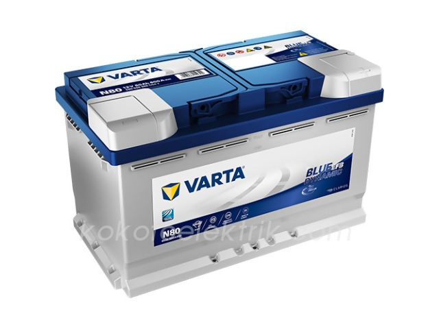 VARTA-12V80AEFB AKÜ 12V 80A START STOP      EFB  VARTA 