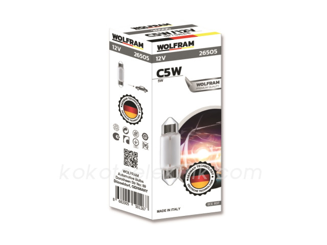 WLF-26505 12V SOFİT   AMPUL 5W                   WOLFRAM 