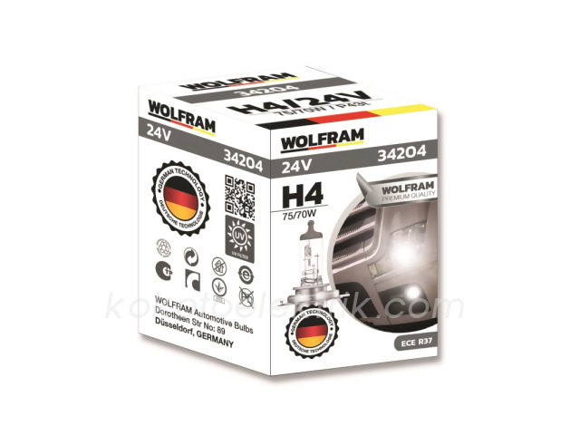 WLF-34204 24V H4        AMPUL 70W 43T             WOLFRAM 