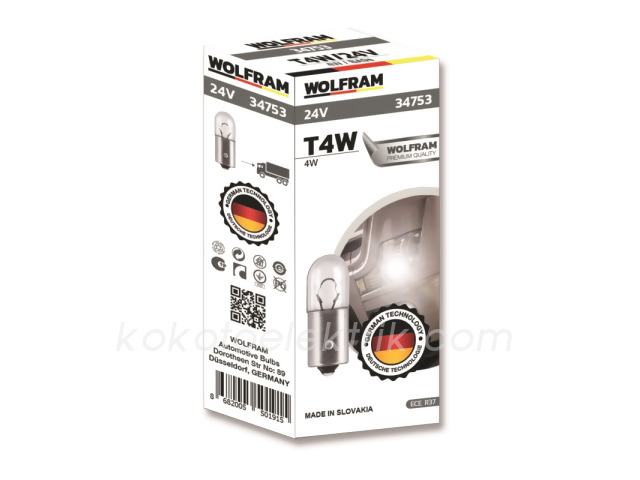 WLF-34753 24V 53         AMPUL 4W                    WOLFRAM 