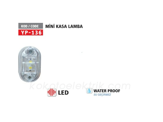 YUCE-YP136B KASA LAMBA MİNİ BEYAZ 