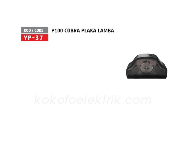 YUCE-YP37L PLAKA LAMBASI LEDLİ ÜNİVERSAL YM FORD P100   SİYAH    YÜCE 