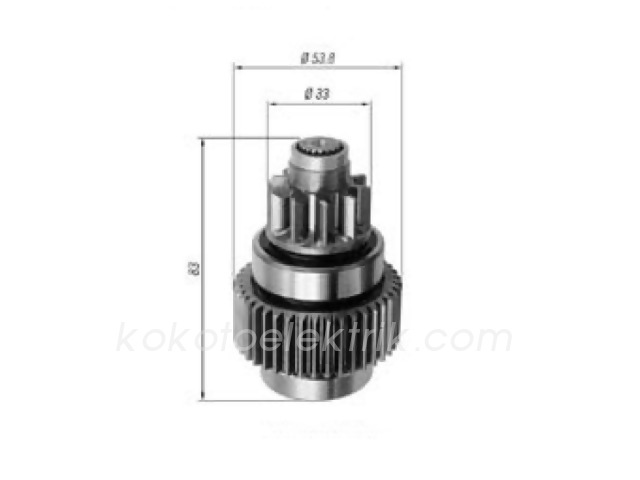 ZEN-816 MARŞ DİŞLİ{TOYOTA CHRYSLER} 10D NİPPONDENSO TİP     F61213     Z816 