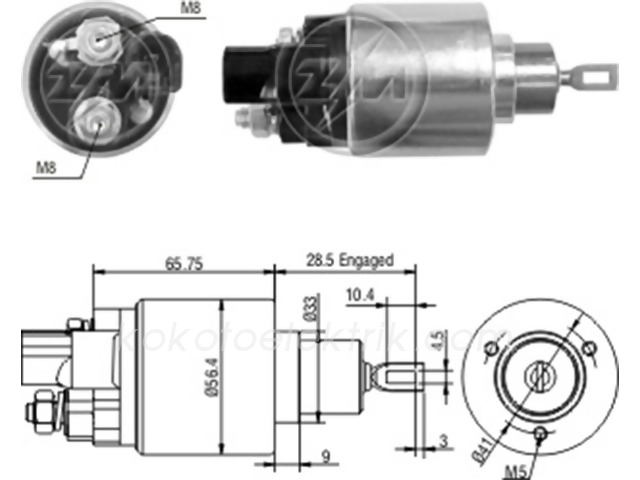 ZM-1978 MARŞ OTOMATİĞİ 12V BOSCH TİP SOKETLİ TOYOTA  