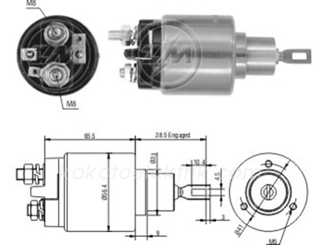 ZM-1573 MARŞ OTOMATİĞİ 12V BOSCH TİPİ ÇİF ÇIKIŞLI SNLS240 