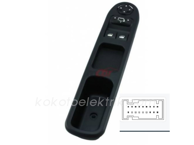 KRAW-AN610C CAM KALDIRMA ANAHTARI  ÇİFTLİ SOL 13 FİŞLİ AYNA AYARLI PJ207  CC  WIN        AN        MCAR-AN610C 
