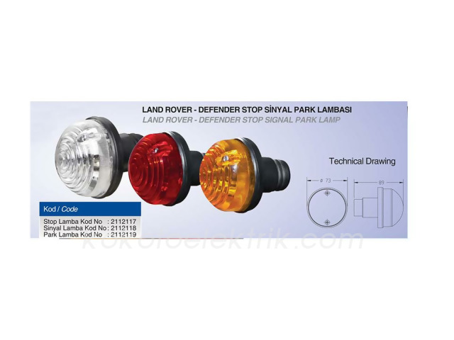 CERAY-2112118 SİNYAL LAMBA LAND ROVER-DEFENDER SARI 